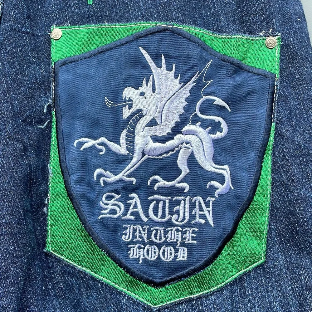 RARE SITH Satin in the Hood LOYALTY POWER RESPECT Men’s Big & Tall Jeans Sz 40 - Picture 3 of 10